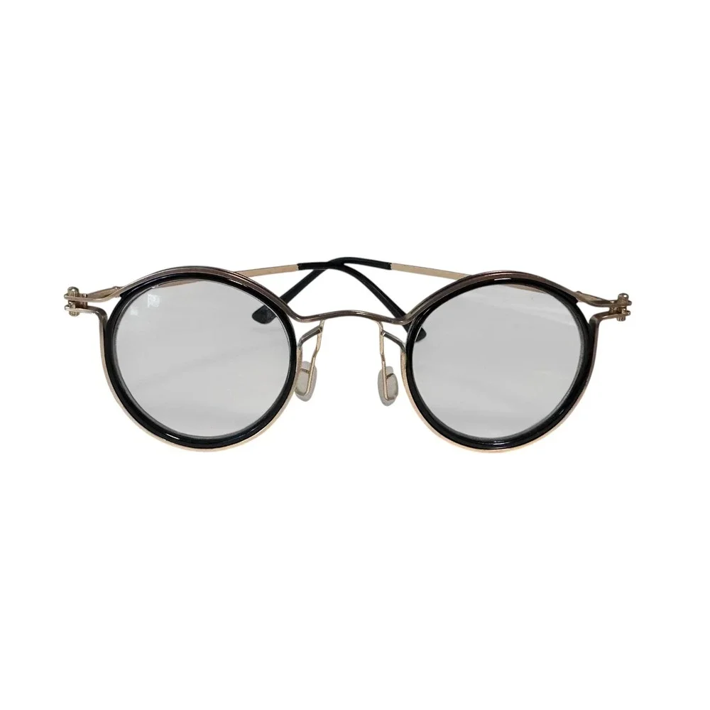 Unbranded Round Eyeglasses Unisex OS Gold Black Excellent Vintage Style Frames‎